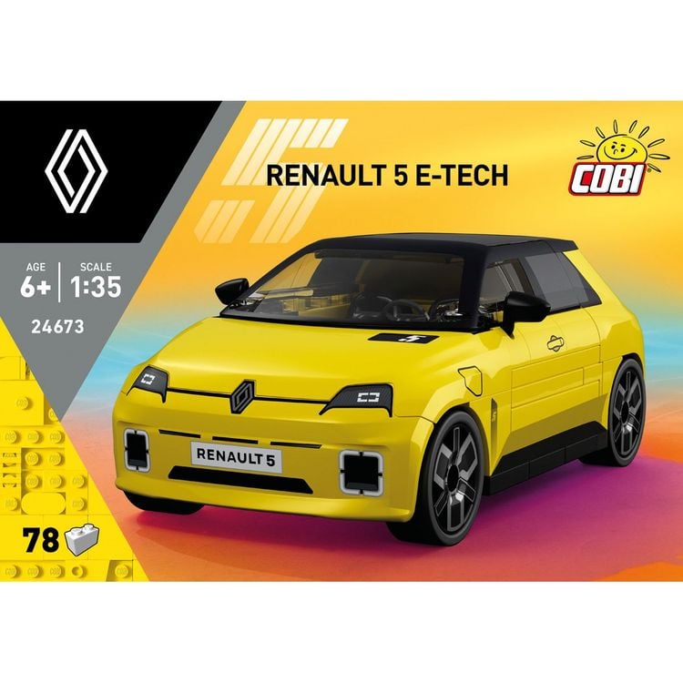 Produktbild: COBI 24673 - Renault 5 E-Tech (Yellow), Bausatz 1:35, 78 Klemmbausteine