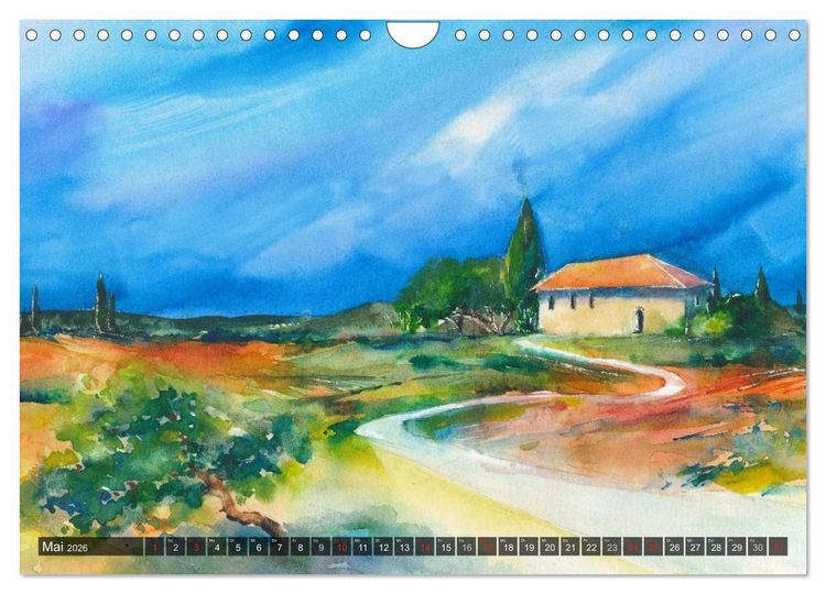 Produktbild: Landschaft in Aquarell (Wandkalender 2026 DIN A4 quer), CALVENDO Monatskalender