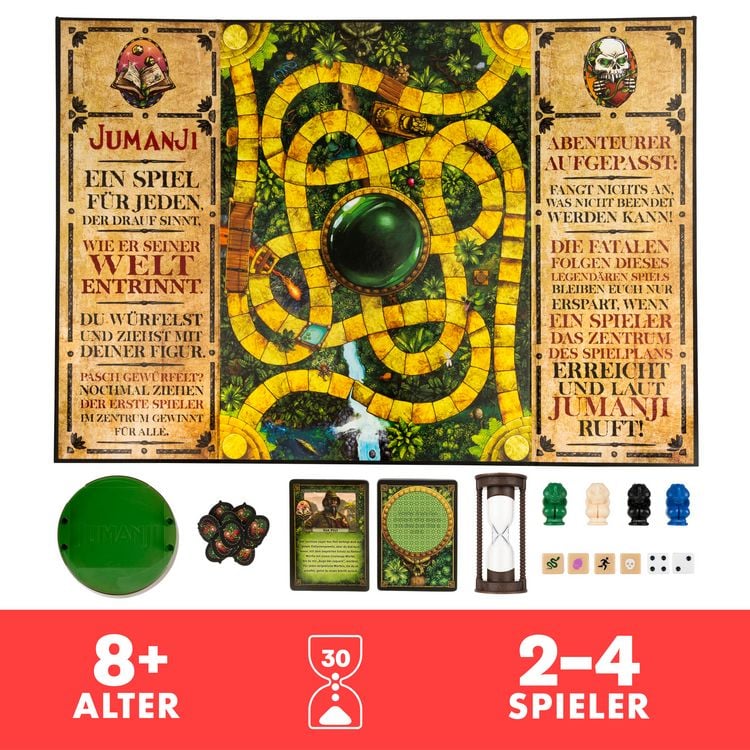 Produktbild: Spin Master Games - Jumanji - das actiongeladene Familienspiel f&uuml;r 2&ndash;4 mutige Abenteurer ab 8 Jahren
