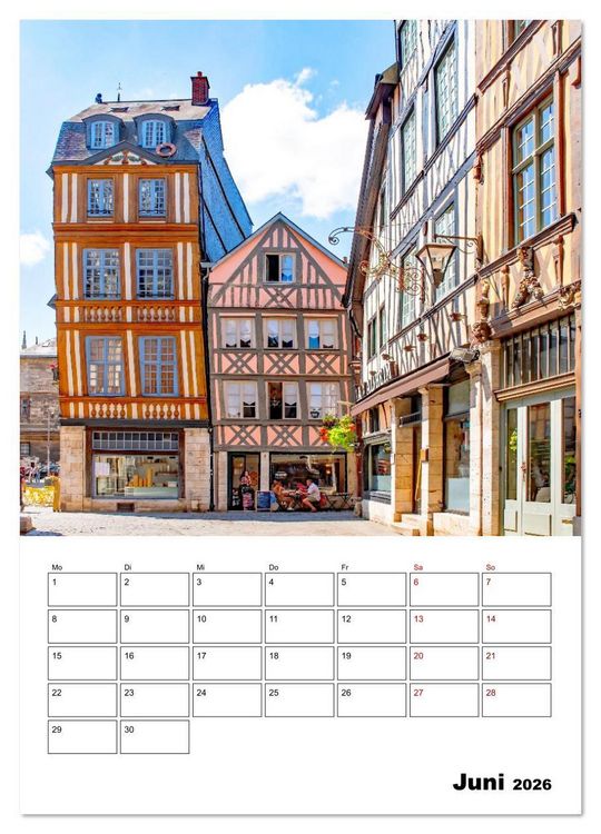 Produktbild: Rouen - Reiseplaner (Wandkalender 2026 DIN A4 hoch), CALVENDO Monatskalender