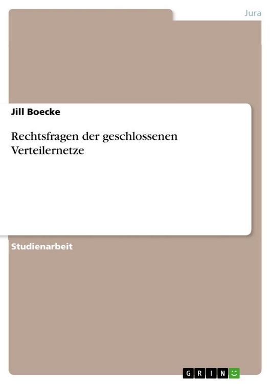 Produktbild: Rechtsfragen der geschlossenen Verteilernetze