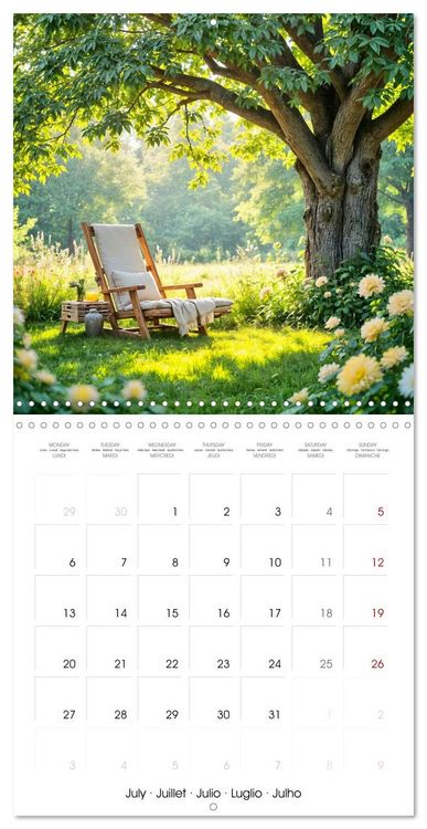 Produktbild: My quiet oasis - Inhale. Arrive. Find peace. (Wall Calendar 2026 12 &times; 12 Inch) CALVENDO 12 Month Wall Calendar