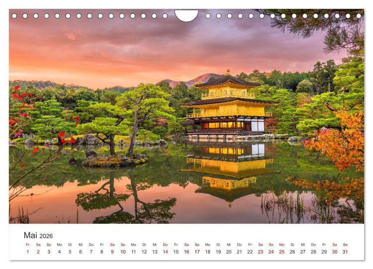 Produktbild: Japan - Im Land der aufgehenden Sonne. (Wandkalender 2026 DIN A4 quer), CALVENDO Monatskalender