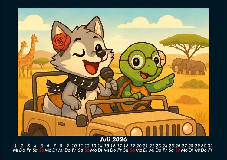 Produktbild: Rose & Taz - Reise um die Welt 2026 Fotokalender DIN A5