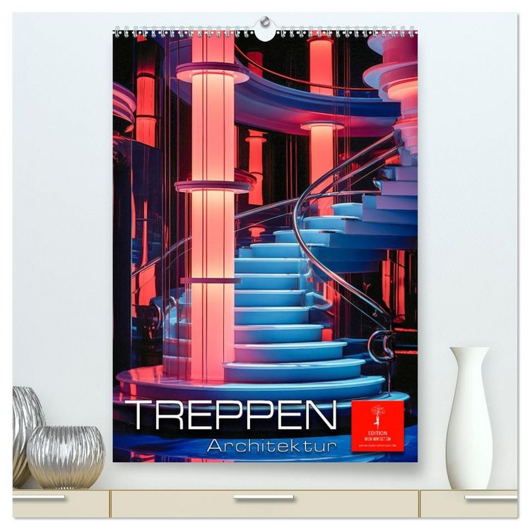 Produktbild: Treppen Architektur (hochwertiger Premium Wandkalender 2026 DIN A2 hoch), Kunstdruck in Hochglanz