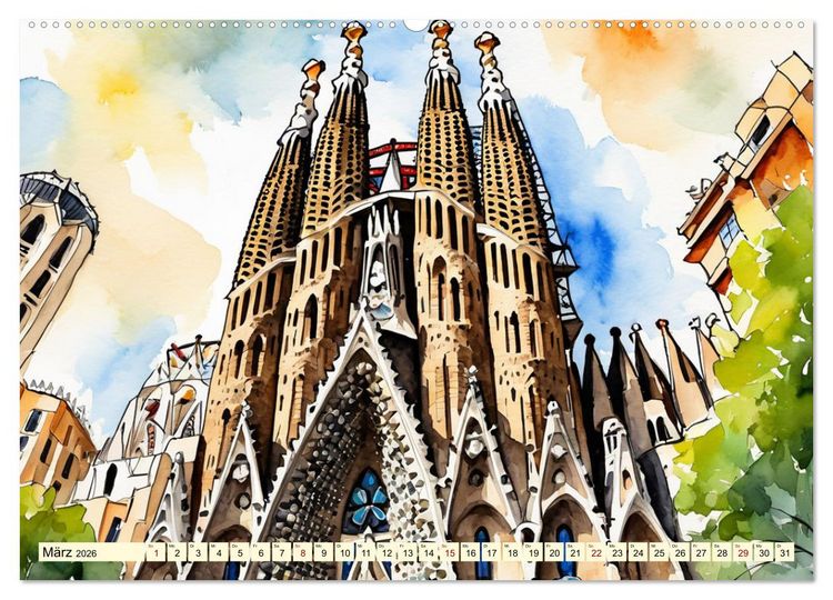 Produktbild: Faszination Spanien (hochwertiger Premium Wandkalender 2026 DIN A2 quer), Kunstdruck in Hochglanz