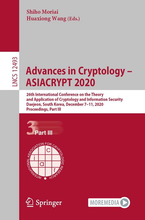 Produktbild: Advances in Cryptology - ASIACRYPT 2020