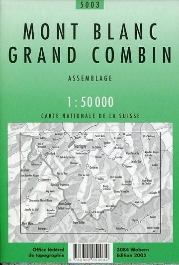 Produktbild: Swisstopo 1 : 50 000 Mont Blanc Grand Combin