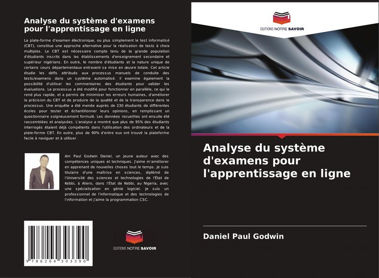 Produktbild: Analyse du syst&egrave;me d'examens pour l'apprentissage en ligne
