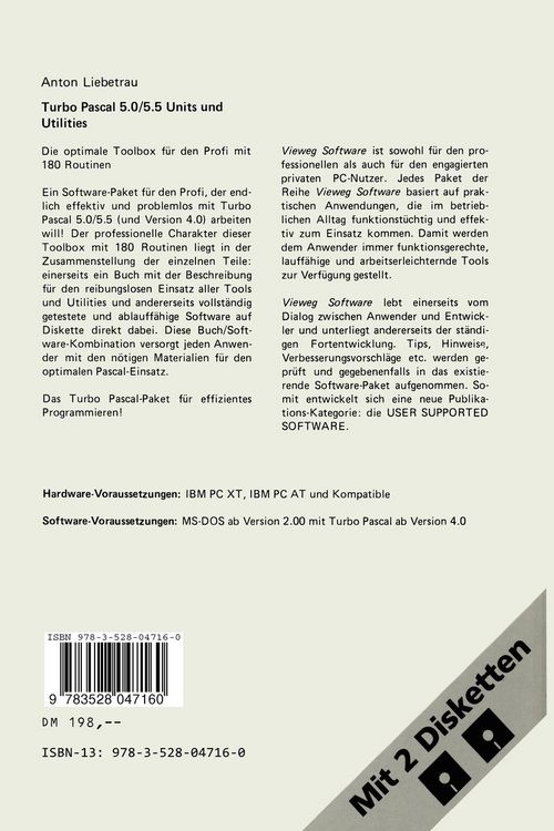 Produktbild: Turbo Pascal 5.0/5.5 Units und Utilities