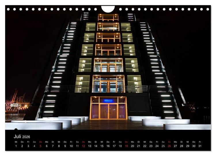Produktbild: Hamburgs N&auml;chte (Wandkalender 2026 DIN A4 quer), CALVENDO Monatskalender