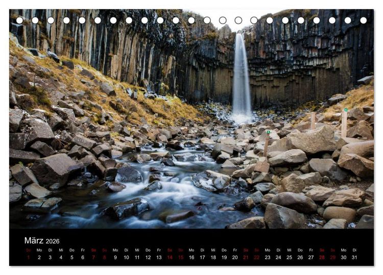 Produktbild: Island - Unber&uuml;hrte Landschaften (Tischkalender 2026 DIN A5 quer), CALVENDO Monatskalender