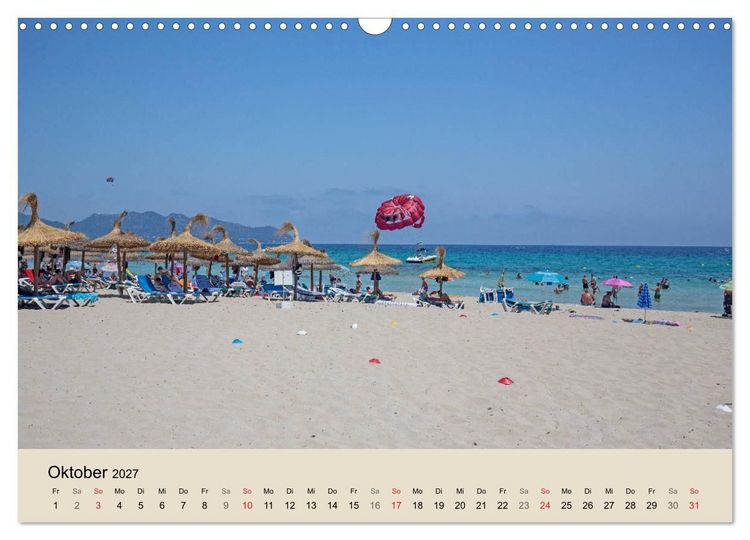 Produktbild: Mallorca - Traumhafte Balearen Insel (Wandkalender 2027 DIN A3 quer), CALVENDO Monatskalender