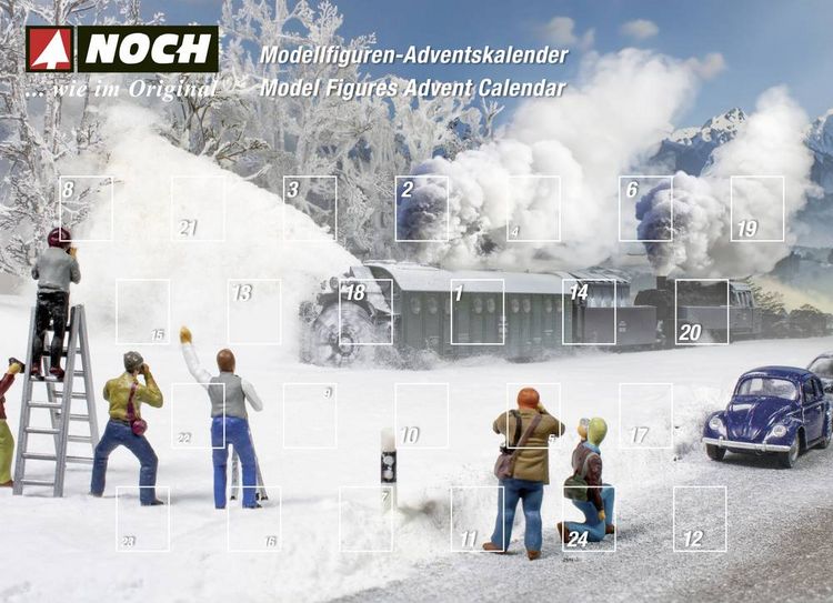Produktbild: NOCH TT Figuren-Adventskalender 2025 Modellbahn Adventskalender Altersklasse ab 15 Jahre