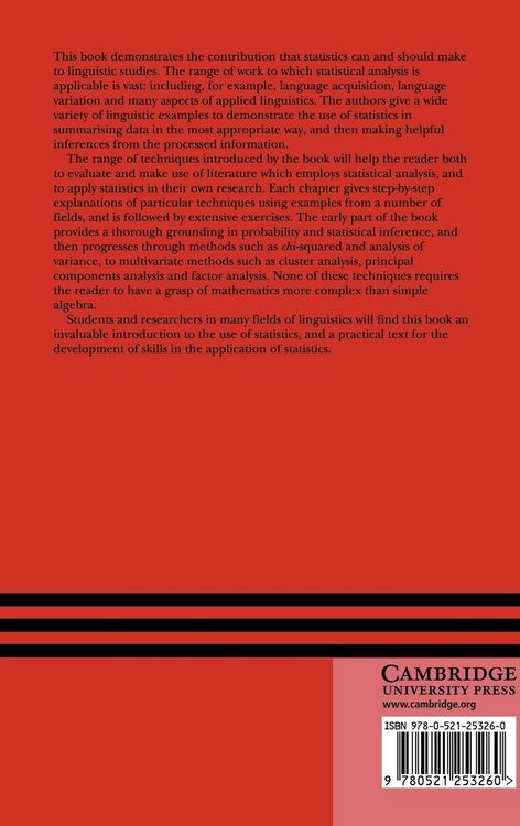 Produktbild: Statistics in Language Studies