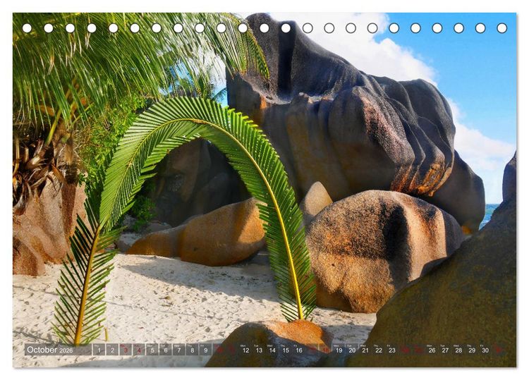 Produktbild: Seychelles, Holidays on Exotic Islands (Desk Calendar 2026 DIN A5 landscape), CALVENDO 12 Month DeskCalendar