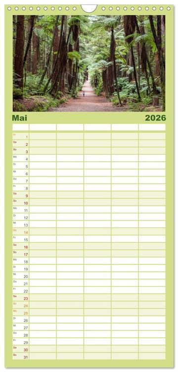 Produktbild: Familienplaner 2026 - Traumhafte Wege - Matteo Colombo mit 5 Spalten (Wandkalender, 21 x 45 cm) CALVENDO