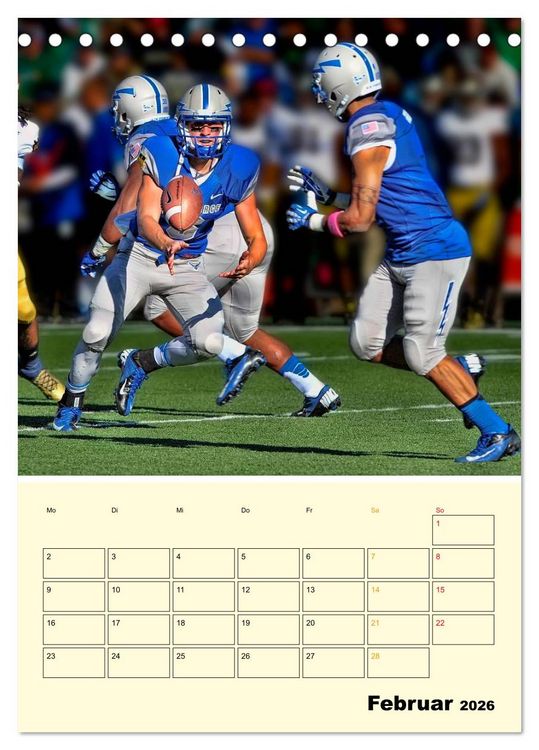Produktbild: American Football, Team-Arbeit (Tischkalender 2026 DIN A5 hoch), CALVENDO Monatskalender