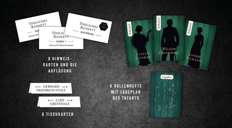 Produktbild: Crime & Dine &ndash; Das Krimi-Dinner-Set: T&ouml;dliches Bankett