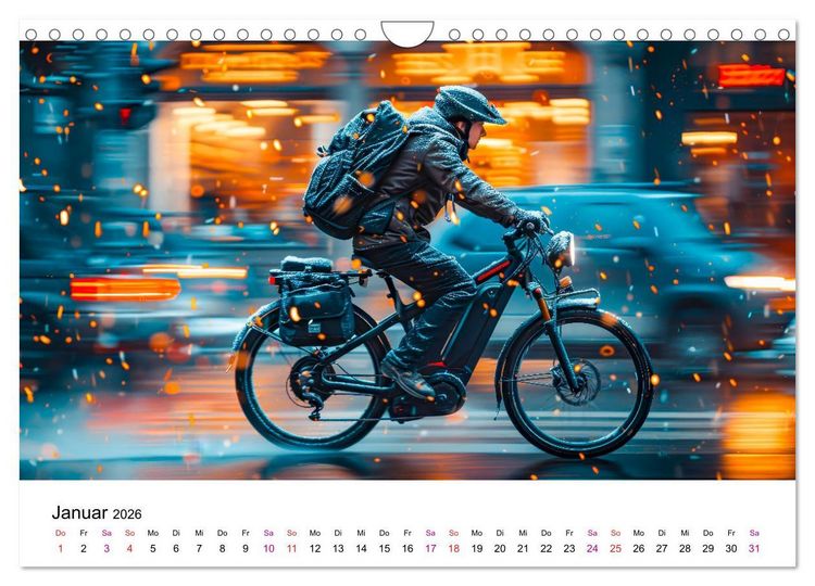Produktbild: E-Bike einfach cool (Wandkalender 2026 DIN A4 quer), CALVENDO Monatskalender