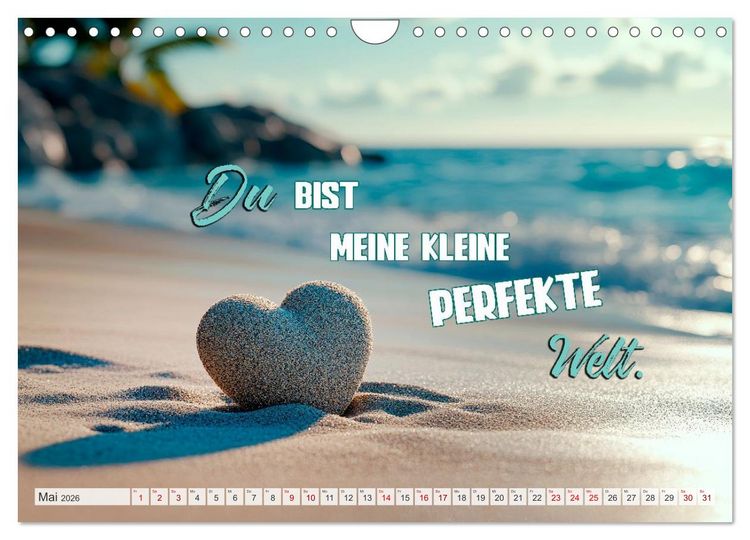 Produktbild: HERZENSSACHE Liebe und Dankbarkeit schenken (Wandkalender 2026 DIN A4 quer), CALVENDO Monatskalender