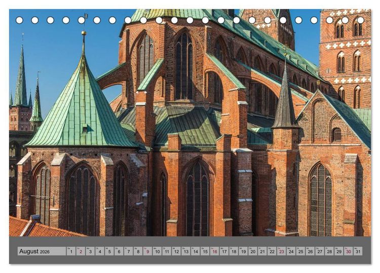 Produktbild: Ansichten der L&uuml;becker Altstadtinsel (Tischkalender 2026 DIN A5 quer), CALVENDO Monatskalender