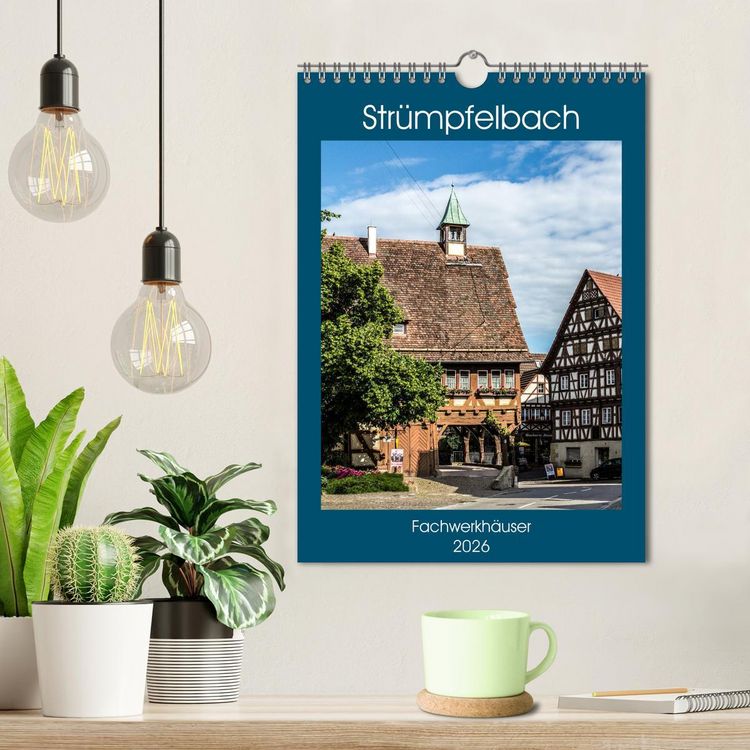 Produktbild: Str&uuml;mpfelbach - Fachwerkh&auml;user (Wandkalender 2026 DIN A4 hoch), CALVENDO Monatskalender