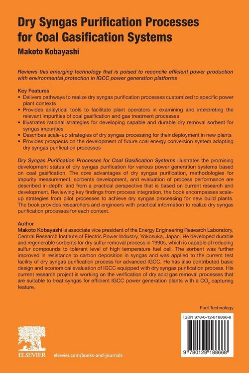 Produktbild: Dry Syngas Purification Processes for Coal Gasification Systems