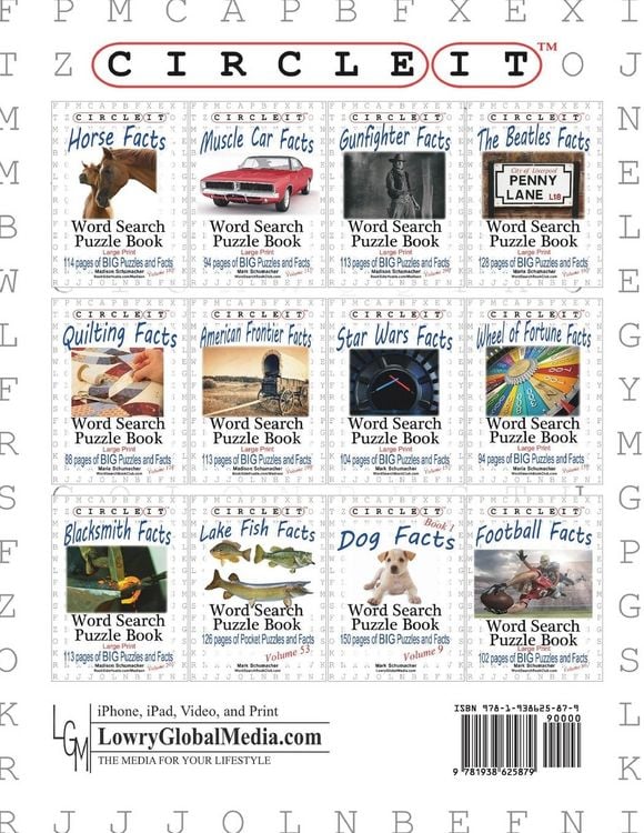 Produktbild: Circle It, Horse Facts, Word Search, Puzzle Book