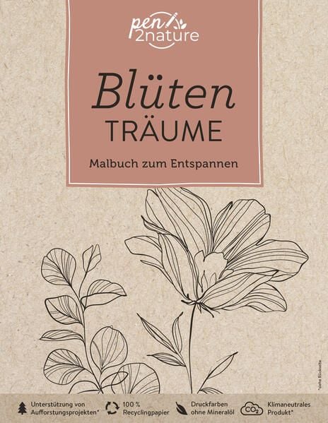 Produktbild: Blütenträume - Malbuch zum Entspannen. Ausmalbilder für Erwachsene