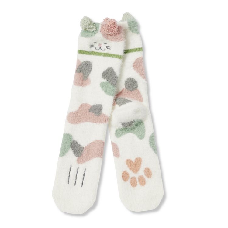 Produktbild: Kuschelsocken "Gecheckte Katze"