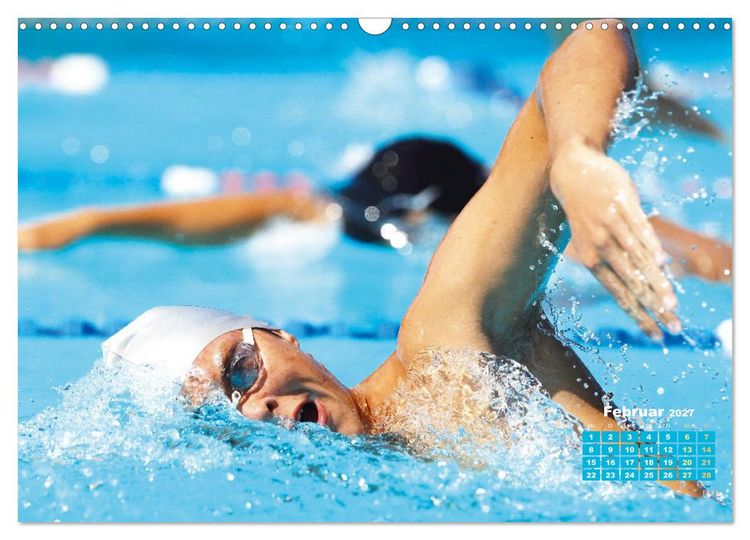 Produktbild: Schwimmen: Sport auf blauen Bahnen (Wandkalender 2027 DIN A3 quer), CALVENDO Monatskalender