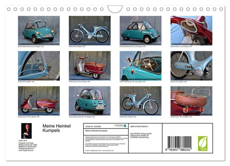Produktbild: Meine Heinkel Kumpels (Wandkalender 2026 DIN A4 quer), CALVENDO Monatskalender