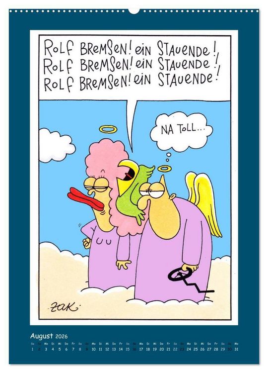Produktbild: Na Toll! Comics von Martin Zak (hochwertiger Premium Wandkalender 2026 DIN A2 hoch), Kunstdruck in Hochglanz