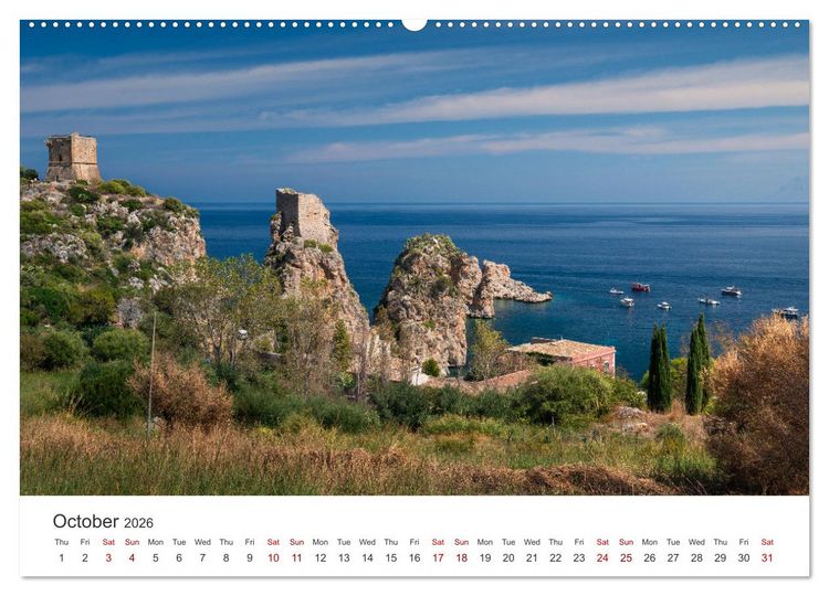 Produktbild: Sicily - The island where winter does not exist (Wall Calendar 2026 DIN A2 landscape), CALVENDO 12 Month Wall Calendar