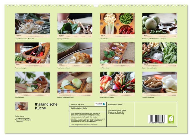 Produktbild: thail&auml;ndische K&uuml;che (hochwertiger Premium Wandkalender 2026 DIN A2 quer), Kunstdruck in Hochglanz