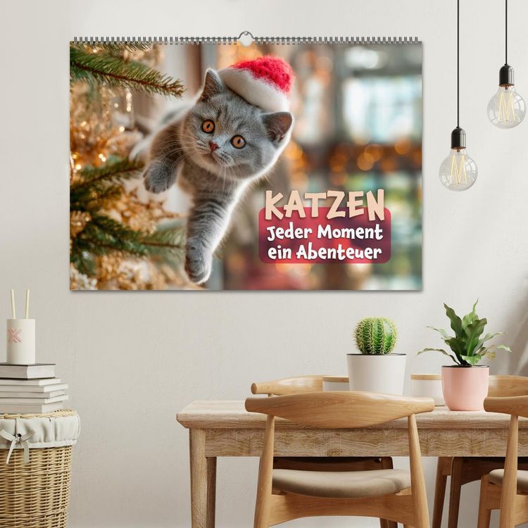 Produktbild: Katzen - Jeder Moment ein Abenteuer (Wandkalender 2027 DIN A2 quer), CALVENDO Monatskalender