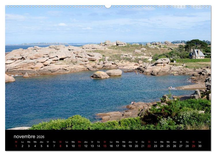 Produktbild: Balade en C&ocirc;tes d'Armor (Calendrier mural 2026 DIN A2 vertical) calendrier de bureau