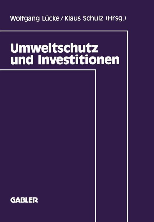 Produktbild: Umweltschutz und Investitionen