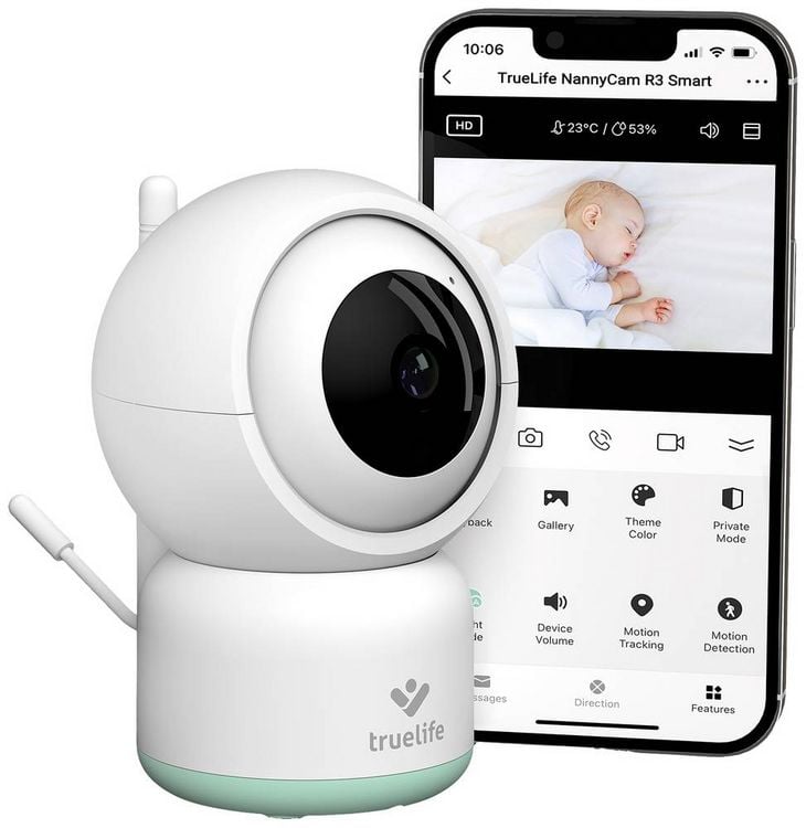 Produktbild: Truelife NannyCam R3 Smart Babyphone mit Kamera WLAN 2.4GHz