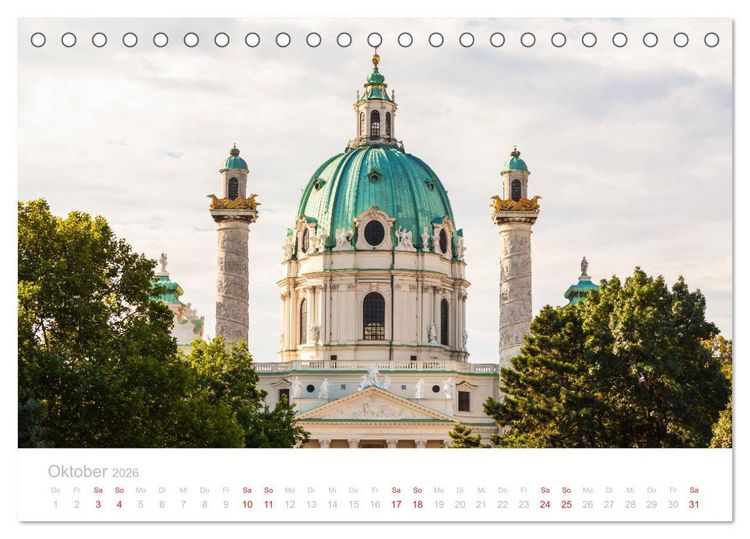 Produktbild: W I E N E R Impressionen (Tischkalender 2026 DIN A5 quer), CALVENDO Monatskalender