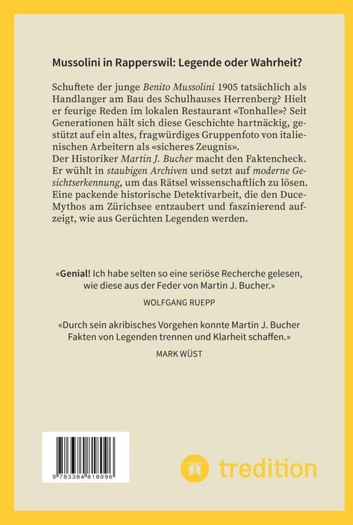 Produktbild: Bucher, M: Mussolini in Rapperswil