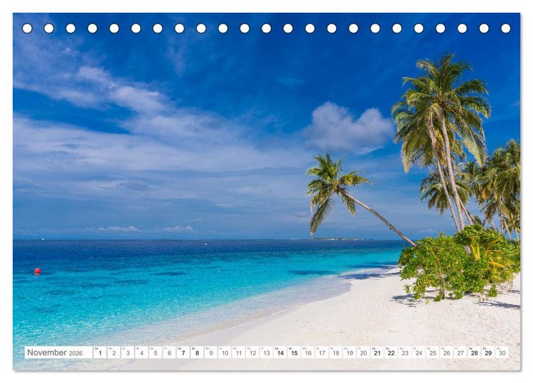 Produktbild: Malediven - Inselparadies im Indischen Ozean (Tischkalender 2026 DIN A5 quer), CALVENDO Monatskalender