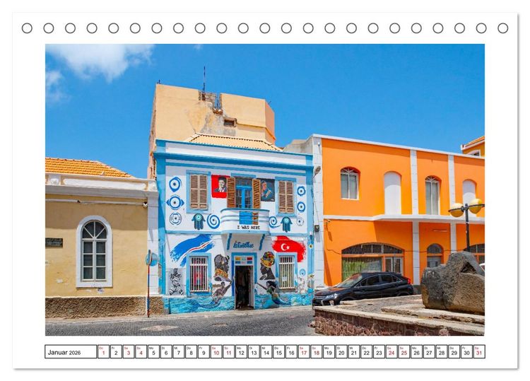 Produktbild: Mindelo - malerisches Reiseziel (Tischkalender 2026 DIN A5 quer), CALVENDO Monatskalender