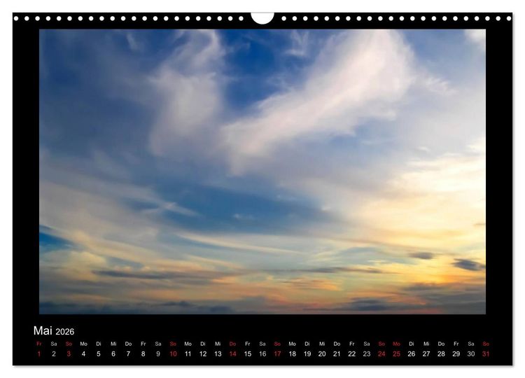Produktbild: Wolkenbilder (Wandkalender 2026 DIN A3 quer), CALVENDO Monatskalender
