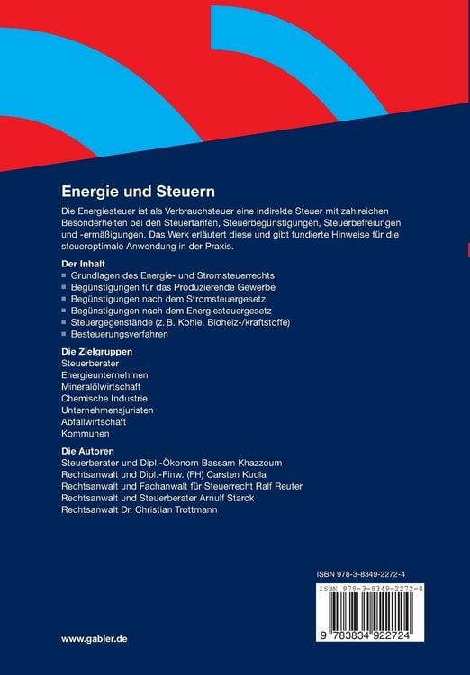 Produktbild: Energie und Steuern