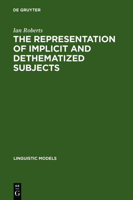 Produktbild: The Representation of Implicit and Dethematized Subjects