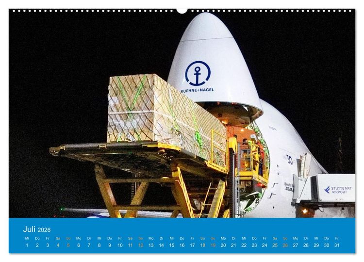 Produktbild: Flugzeugmomente in Stuttgart (Wandkalender 2026 DIN A2 quer), CALVENDO Monatskalender