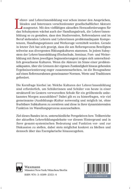 Produktbild: Kulturen der Lehrerbildung