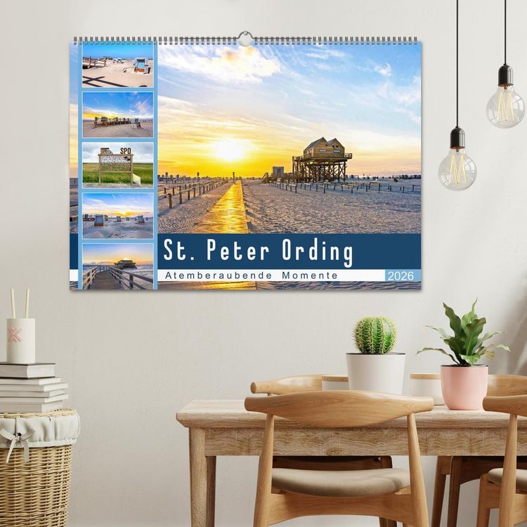 Produktbild: St. Peter Ording - Atemberaubende Momente (Wandkalender 2026 DIN A2 quer), CALVENDO Monatskalender